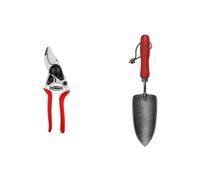 FELCO 14 Sécateur Compact Professionnel Bypass 18 mm pour Petites Mains avec Plantoir à Main FELCO 401 en Acier au Bore pour Plantation