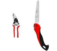 FELCO 14 Sécateur Compact Professionnel Bypass 18 mm pour Petites Mains avec Scie Pliante FELCO 600 pour Taille Délicate