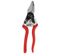 FELCO 16 Sécateur de jardin pour gauchers n° 16 (sécateur compact, pour mains moyennes, coupe ø 20 mm), Argent/Rouge