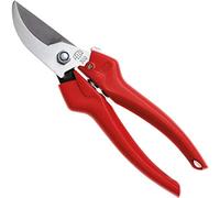 FELCO 300 Ciseaux de lecture (coupe ø 10 mm, longueur 190 mm, ciseaux de récolte, tête de coupe incurvée en acier inoxydable, coupe précise, sécateurs), Argent/Rouge