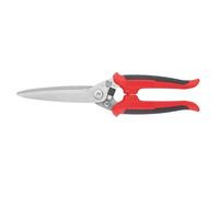 FELCO 456 Ciseaux universels en acier inoxydable, ciseaux multifonctions polyvalents pour jardin, ménage et atelier, lame dentée, poignée ergonomique, durable et précis