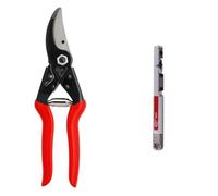 FELCO 5 Sécateur Professionnel Bypass 25 mm en Acier pour Grande Main Droite + Aiguiseur Multifonction FELCO 905 pour Coupe Durable