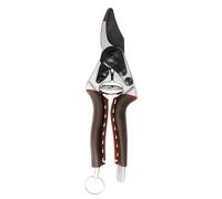 FELCO 6 Elite Sécateur ergonomique compact pour droitier main moyenne, poignées en cuir souple, lame F-Tech noire, coupe 20 mm, longueur 195 mm, outil durable Suisse
