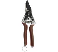 FELCO 6 Elite Sécateur ergonomique compact pour droitier main moyenne, poignées en cuir souple, lame F-Tech noire, coupe 20 mm, longueur 195 mm, outil durable Suisse