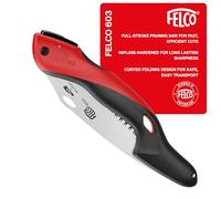 Felco Scie pliante 603, lame courbe 200 mm, poignée soft touch, coupe 100 mm, ambidextre