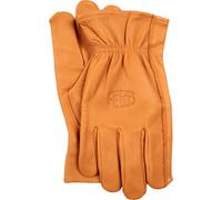 FELCO 703M Gants de travail en cuir véritable (taille M, cuir de vache résistant aux perforations, gants de jardin pour travaux de coupe lourds, gants de travail de couleur naturelle)
