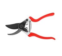 FELCO 8 sécateurs de jardin lame F-Tech/poignées rouges - Pour droitier, ergonomiques pour les grandes mains, diamètre de coupe de 25 mm, aluminium forgé, fabriqué en Suisse