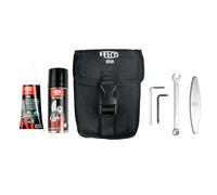 FELCO 930 Kit d'entretien pour sécateur - Kit d'entretien et de Nettoyage Complet avec Graisse, Spray, Lime, clé et Sac - pour Entretien, affûtage et réglage des Ciseaux FELCO Suisse