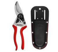 FELCO Ensemble sécateur FELCO 8 pour grandes mains + étui en cuir noir 910 BLACK, précision suisse