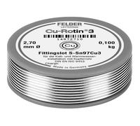 Felder Cu-Rotin® 3 Étain à souder sans plomb bobine Sn97Cu3 0.100 kg 2.7 mm
