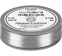 Felder Cu-Rotin® 3 Étain à souder sans plomb bobine Sn97Cu3 0.100 kg 2.7 mm