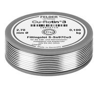 Felder Cu-Rotin® 3 Étain à souder sans plomb bobine Sn97Cu3 0.100 kg 2.7 mm