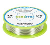 Felder ISO-Core \ Clear\ SAC305 Étain à souder bobine Sn96,5Ag3Cu0,5 0.100 kg 0.75 mm