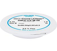 Felder ISO-Core Clear SAC305 Étain à souder bobine Sn96,5Ag3Cu0,5 0.75 mm