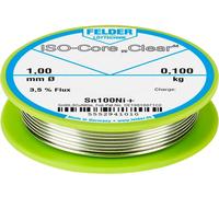 Felder ISO-Core Clear Sn100Ni+ Étain à souder bobine Sn99,25Cu0,7Ni0,05 0.100 kg 1 mm