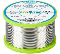 Felder ISO-Core Clear Sn100Ni+ Étain à souder bobine Sn99,25Cu0,7Ni0,05 0.500 kg 0.75 mm