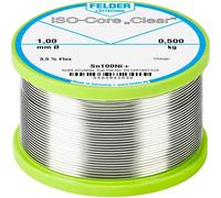 Felder ISO-Core Clear Sn100Ni+ Étain à souder bobine Sn99,25Cu0,7Ni0,05 0.500 kg 1 mm