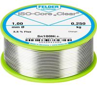 Felder ISO-Core \ Clear\ Sn100Ni+ Étain à souder sans plomb bobine Sn99,25Cu0,7Ni0,05 0.250 kg 1 mm