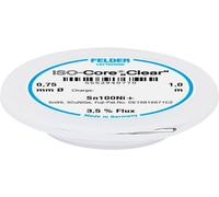 Felder ISO-Core Clear Sn100Ni+ Étain à souder sans plomb bobine Sn99,25Cu0,7Ni0,05 0.75 mm