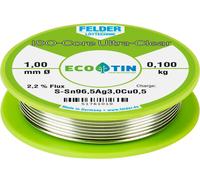 Felder ISO-Core Ultra Clear SAC305 Étain à souder bobine Sn96,5Ag3Cu0,5 0.100 kg 1 mm