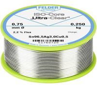 Felder ISO-Core \ Ultra Clear\ SAC305 Étain à souder bobine Sn96,5Ag3Cu0,5 0.250 kg 0.75 mm
