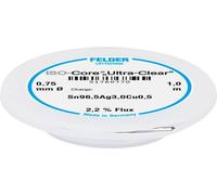 Felder ISO-Core Ultra Clear SAC305 Étain à souder bobine Sn96,5Ag3Cu0,5 0.75 mm