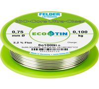 Felder ISO-Core \ Ultra-Clear\ Sn100Ni+ Étain à souder sans plomb bobine Sn99,25Cu0,7Ni0,05 0.100 kg 0.75 mm