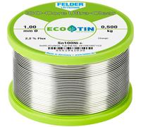 Felder ISO-Core Ultra-Clear Sn100Ni+ Étain à souder sans plomb bobine Sn99,25Cu0,7Ni0,05 0.500 kg 1 mm