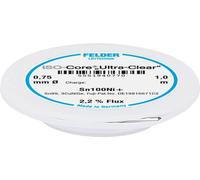 Felder Löttechnik ISO-Core \ Ultra-Clear\ Sn100Ni+ Étain à souder sans plomb bobine Sn99,25Cu0,