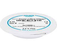 Felder ISO-Core \ Ultra-Clear\ Sn100Ni+ Étain à souder sans plomb bobine Sn99,25Cu0,7Ni0,05 0.75 mm
