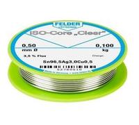 Felder Löttechnik ISO-Core Clear SAC305 Étain à souder bobine Sn96,5Ag3Cu0,5 0.100 kg 0.5 mm G