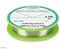 Felder Löttechnik ISO-Core Clear SAC305 Étain à souder bobine Sn96,5Ag3Cu0,5 0.100 kg 1 mm