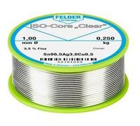 Felder Étain à souder ISO‑Core Clear SAC305 Sn96,5Ag3Cu0,5 1 mm bobine 0,250 kg