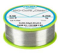 Felder ISO-Core \ Clear\ SAC305 Étain à souder bobine Sn96,5Ag3Cu0,5 0.250 kg 0.5 mm