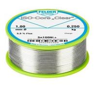 Felder Étain à souder sans plomb ISO-Core Clear Sn100Ni+ Sn99,25Cu0,7Ni0,05 1 mm 0,25 kg