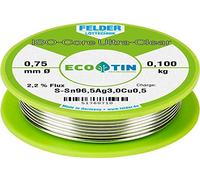 Felder ISO-Core \ Ultra Clear\ SAC305 Étain à souder bobine Sn96,5Ag3Cu0,5 0.100 kg 0.75 mm