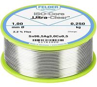 Felder ISO-Core \ Ultra Clear\ SAC305 Étain à souder bobine Sn96,5Ag3Cu0,5 0.250 kg 1 mm