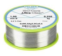 Felder Löttechnik ISO-Core Ultra Clear SAC305 Étain à souder bobine Sn96,5Ag3Cu0,5 0.250 kg 1 mm G