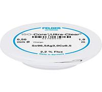 Felder Löttechnik ISO-Core Ultra Clear SAC305 Étain à souder bobine Sn96,5Ag3Cu0,5 0.5 mm