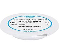 Felder Löttechnik ISO-Core Ultra Clear SAC305 Étain à souder bobine Sn96,5Ag3Cu0,5 1 mm