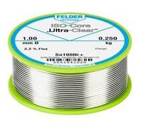 Felder Löttechnik ISO-Core Ultra-Clear Sn100Ni+ Étain à souder sans plomb bobine Sn99,25Cu0,7Ni0,05 0.250 kg 1 mm G