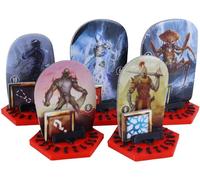 Feldherr 10 pcs. Value Pack Dial Bases Compatible with Gloomhaven + Frosthaven + Gloomhaven: Jaws of The Lion Multicolor, Couleur:Red Black