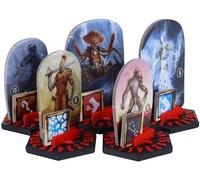 Feldherr 10 pcs. Value Pack Dial Bases Compatible with Gloomhaven + Frosthaven + Gloomhaven: Jaws of The Lion Multicolor, Couleur:Black Red