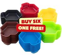 Feldherr 36 pcs Value Pack Shell - 36 Plateaux à jetons colorés pour Accessoires de Jeux de société, jetons, meeples et Autres Petits Objets