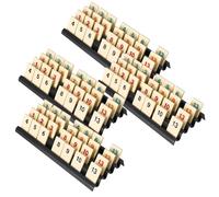 Feldherr 4 pcs. Value Set Plastic Rack for Rumikub - 4 Slots, Couleur:Black