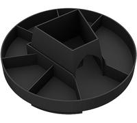 Feldherr Carousel Compatible with Flügelschlag - Rotatable Token Tray for The Game Table - 7 compartments for Food Tokens, Eggs, Bird Cards - Easy Access - 3D72Set, Couleur:Black