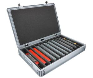 Feldherr Eurobox 60 x 40 cm Coffret pour modélisme ferroviaire - échelle H0-11 Compartiments - Insert Mousse pour Rangement Vertical - Solution compacte pour locomotives et Wagons