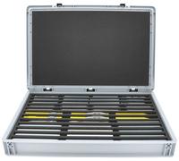 Feldherr Eurobox 60 x 40 cm Coffret pour modélisme ferroviaire - échelle N - 12 Compartiments - Insert Mousse Rangement Vertical - Solution Transport compacte pour locomotives et Wagons