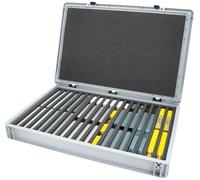 Feldherr Eurobox 60 x 40 cm Coffret pour modélisme ferroviaire - échelle N - 18 Compartiments - Insert Mousse Rangement Vertical - Solution Transport compacte pour locomotives et Wagons