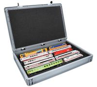 Feldherr H0 Model Railway 3-in-1 System - 60x40 Eurobox with V-Shaped Train Tray for Storage, Display & Transport - Made in Germany